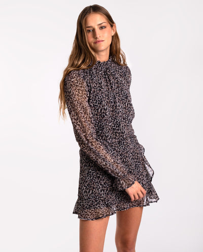 Bedruckter lange rok mit hoher Taille