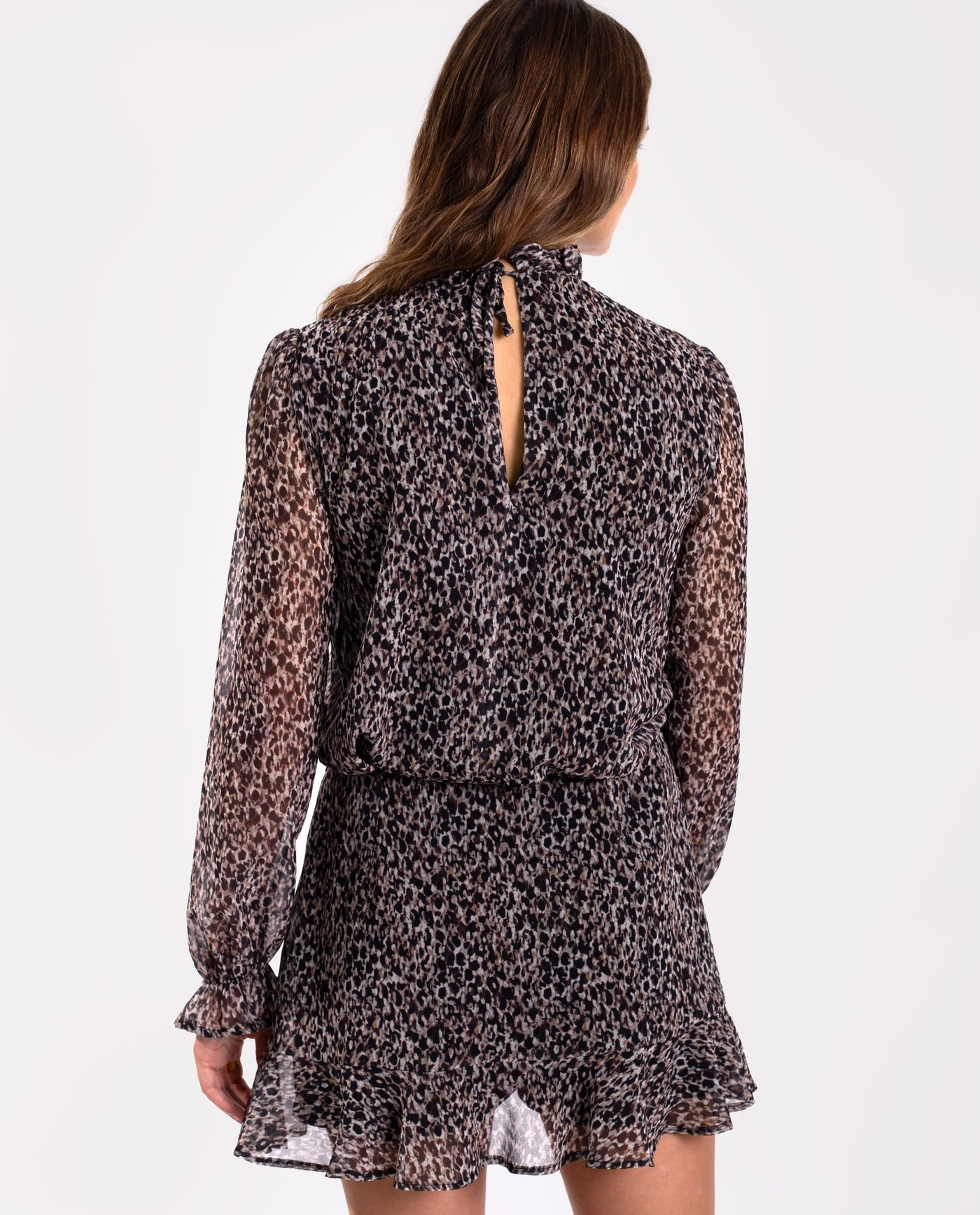 Bedruckter lange rok mit hoher Taille