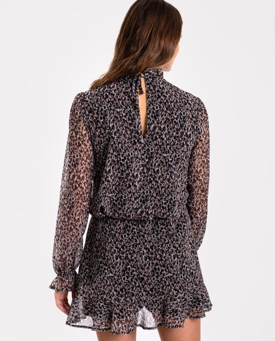 Bedruckter lange rok mit hoher Taille