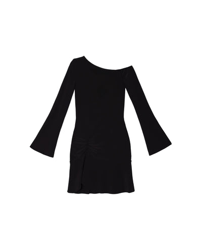 Schwarzes figurbetontes Minikleid mit Trägern